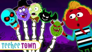 Spooky Finger Family  Spooky Scary Skeleton Songs For Kids  Teehee Town [upl. by Vincelette126]