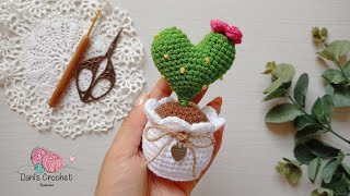 😱patrón fácil de Mini MACETA a crochet  detalle para San Valentín ❤️ 🌵 [upl. by Airdni]