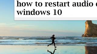 how to restart audio driver windows 10 11 [upl. by Ibrahim]