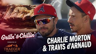 Grillin amp Chillin with Travis dArnaud amp Charlie Morton  Presented by Traeger [upl. by Lorna]