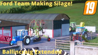 Blue Team making Silage on Ballincraig ExtendedFarming Simulator 19 [upl. by Sorce]