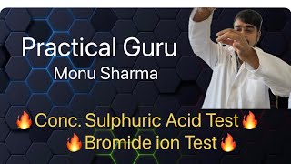 Bromide ion Test Conc Sulphuric   Acid Radical  CBSE XII  Practical Guru Monu Sharma [upl. by Yslek]