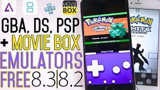 How To Install GBA PSP NDS Emulator  Movie Box FREE on iOS 83 amp 82 No Jailbreak  GBA4iOS [upl. by Nymsaj]