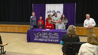 Leos Kamden Zeisloft full signing day interview with Indiana Wesleyan football 1252024 [upl. by Marena876]