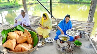 আজ আমি আর বোন আলু ফুলকপি দিয়ে গরম গরম খাস্তা সিঙ্গারা বানালাম খেয়ে সবাই খুশি  samosa recipe [upl. by Maddeu]