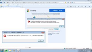 chrome setup is not valid win32 application  chrome download install in windows 7 8 chrome [upl. by Ennyroc]