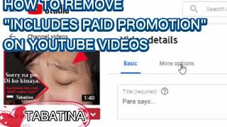 Removing Includes Paid Promotion on Youtube Videos [upl. by Idnal]