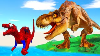 FPS Avatar in Jurassic Park Rescues Super Hero and Fight Dinosaurs  Animal Revolt Battle Simulator [upl. by Atalee294]