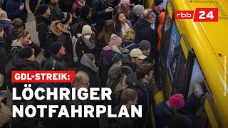 Bahnstreik Notfahrplan mit Mut zur Lücke [upl. by Carolyn]