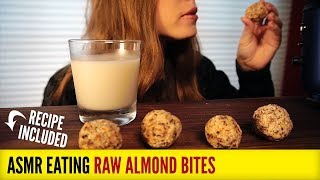 RAW Almond Bites Soft Chewing ASMR Eating 🥔 Breakfast Balls Vegan Recipe Included No Talking [upl. by Rihana]