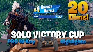 20Elim Solo Victory Cup FINALS Win  Fortnite WKey Controller  20 Bomb [upl. by Ezechiel]