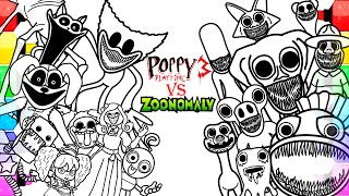 ZOONOMALY vs Poppy Playtime Chapter 3 Coloring Pages  How to Color All Bosses and Monsters  NCS [upl. by Gildea]