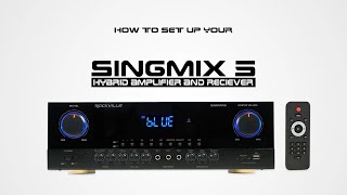 How to set up your Rockville SingMix 5 Bluetooth DJProKaraokeHome Amplifier Mixer Receiver DEMO [upl. by Ahsenra]