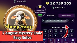 Sheep swap mystery code today 7 august easy solve [upl. by Ecitnerp]