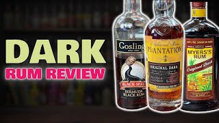 DARK RUM Comparison  Plantation vs Goslings vs Myers RUM REVIEW [upl. by Hanonew]