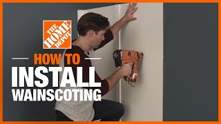 How to Install Easy DIY Wainscoting  The Home Depot [upl. by Eupheemia355]