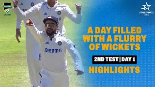 A Flurry Of Wickets Highlights Day 1 of the Cape Town Test  SA v IND [upl. by Ibbob]