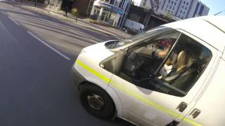 ROAD RAGE  White Van Man Shouts Abuse At Cyclist [upl. by Ettevey]