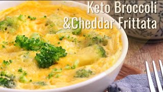 Keto Broccoli and Cheddar Frittata [upl. by Eugilegna]