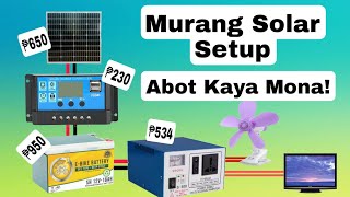 Paano Gumawa ng DIY Simple Solar Setup for Home Cheapest Solar Setup for home [upl. by Marchak]