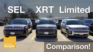 2025 Hyundai Santa Fe SEL vs XRT vs Limited  Side by Side Trim Comparison [upl. by Charlotte]