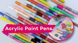 Acrylic Paint Pens Broad Tip 48pc Product Demo [upl. by Dian]