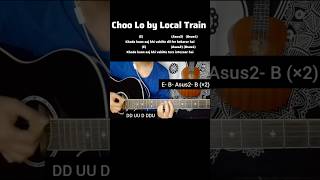 Choo lo  Local Train  Guitar Lesson  Easy Chords  shorts kushplays [upl. by Kahaleel]