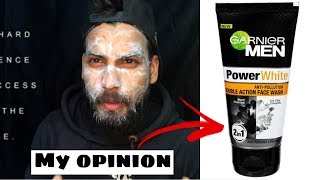 Honest review  best face wash for summers  garnier men power white Antipollution aakashvaani [upl. by Pasco827]