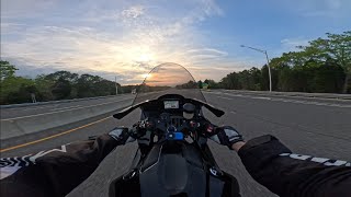 YAMAHA R1 POV PURE SOUND FAST RIDING [upl. by Arakat9]