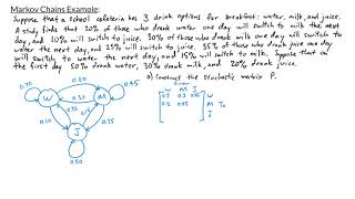 Intro to Linear Algebra  Markov Chains Example [upl. by Baird839]