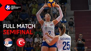 Full Match  Serbia vs Türkiye  CEV U22 Volleyball European Championship 2024  Women SF [upl. by Daisi]