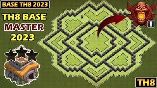 TERBARU NEW TH8 HYBRIDWAR Base 2023  BASE TH8  Clash Of Clans [upl. by Alikam]