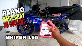 PAANO MAG DAGDAG NG COOLANT SNIPER 155 coolant sniper155vva bikelife yamaha sniper155vva [upl. by Delisle79]