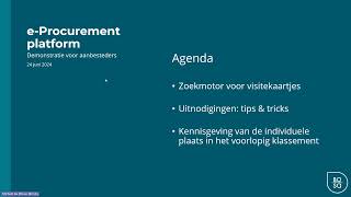 EProcurement visitekaartjes uitnodigingen en voorlopig klassement aanbesteder [upl. by Tews636]