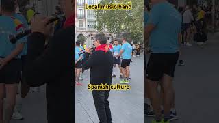 Local spanish music band before the maratón race playing traditional music music spain [upl. by Akanke]