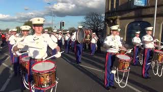 The Black Skull play Broxburn Band Parade 2024 [upl. by Eelano]