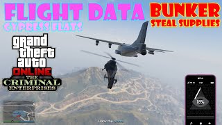 Flight Data Cypress Flats Hack Plane  Bunker Steal Supplies  Criminal Enterprises  GTA Online [upl. by Ytirahc]