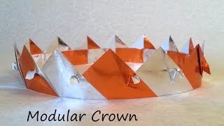 Origami Modular Crown Tutorial [upl. by Cecelia184]