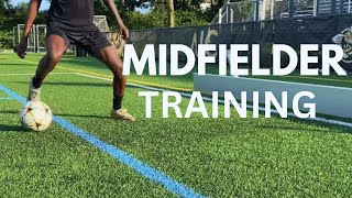 Individual Midfielder Training Session  Technical Training Drills For Midfielders [upl. by Reldnahc497]