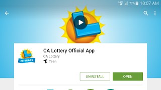 2nd Chance Draw Via CA Lottery App  Android or Apple [upl. by Kellsie589]