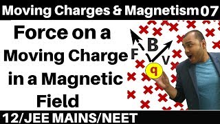 Moving Charges n Magnetism 07  Force on a Moving Charge in Magnetic Field  Magnetic Force JEENEET [upl. by Daniyal452]