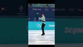 Yuzuru Hanyu Quad Axel Olympics 2 Angles Slow Motion shorts [upl. by Notsag]