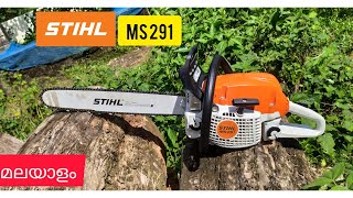 stihl ms291 chainsaw Review മലയാളം  ഞാൻ പുതിയ മെഷീൻ വാൾ മേടിച്ചു [upl. by Aklam]