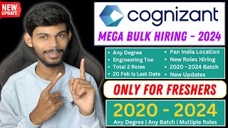 Cognizant Mega Hiring 2024  Everyone Can Apply  BSC BCA MCA amp Engineering [upl. by Minna]