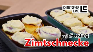 Super saftiges ZIMTSCHNECKEN Rezept mit Frischkäse Frosting  Christopher Lang [upl. by Soiritos]