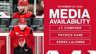 JT Compher Patrick Kane Derek Lalonde Media Availability  Nov 20 2024 [upl. by Mathews]