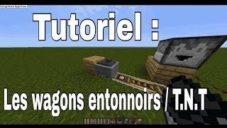 Minecraft  Comment utiliser les wagons entonoirsTNT Mini Tuto [upl. by Wauters511]