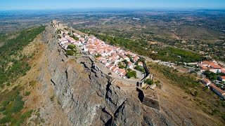 Marvão PanEuropean motorcycles meeting aerial view [upl. by Linoel]