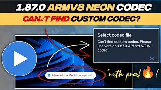 FIX Cant Find Custom Codec MX Player EAC3 Audio Not Supported  Update to 1870 ARMv8 NEON Codec [upl. by Lauber780]