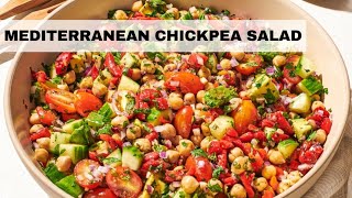 Mediterranean Chickpea Salad Recipe  Vegan Chickpea Salad [upl. by Drarig]